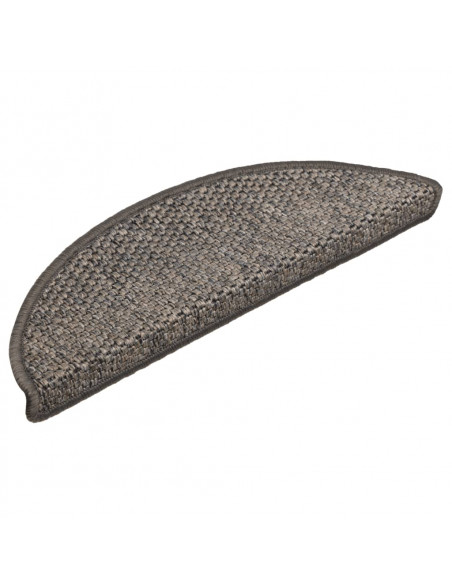 Tappeti Autoadesivi Scale Aspetto Sisal 15pz 56x17x3cm Argento