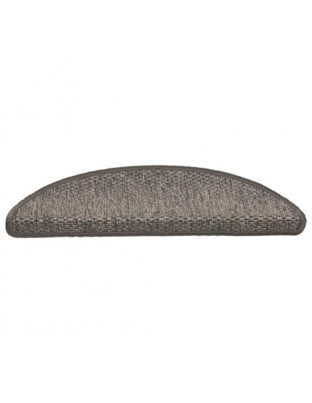 Tappeti Autoadesivi Scale Aspetto Sisal 15pz 56x17x3cm Argento