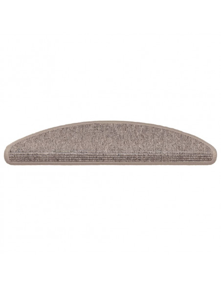 Tappeti Adesivi Scale 15 pz 56x17x3 cm Beige Scuro