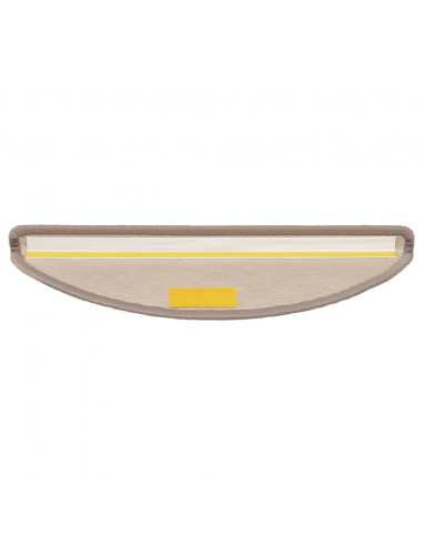 Tappeti Adesivi Scale 15 pz 56x17x3 cm Beige Scuro