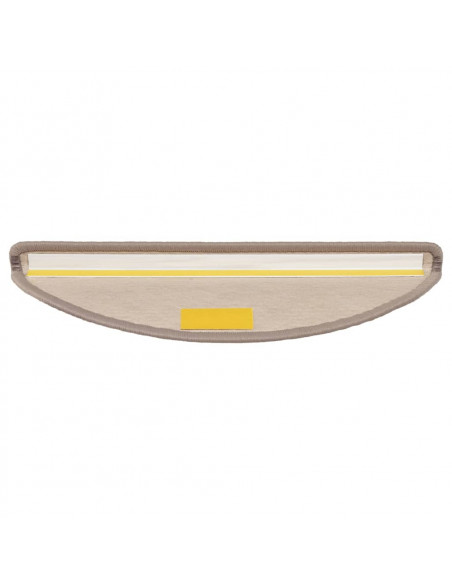 Tappeti Adesivi Scale 15 pz 56x17x3 cm Beige Scuro