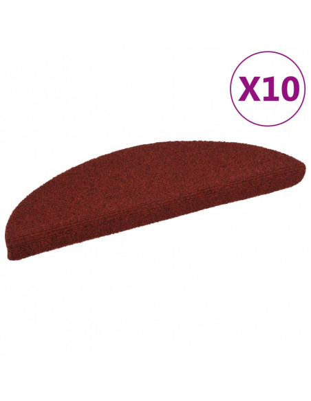 Tappetini Adesivi per Scale 10 pz Rossi 56x17x3 cm Agugliati