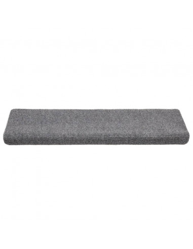 Tappetini per Scale Agugliati 10 pz 65x21x4 cm Grigio Chiaro