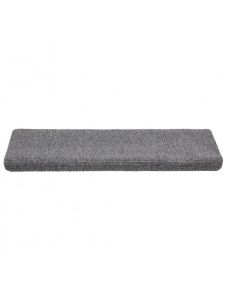 Tappetini per Scale Agugliati 10 pz 65x21x4 cm Grigio Chiaro
