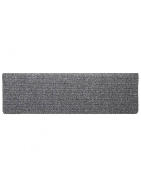 Tappetini per Scale Agugliati 10 pz 65x21x4 cm Grigio Chiaro