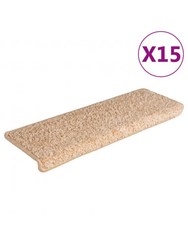 Tappetini per Scale 15 pz 65x21x4 cm Oro