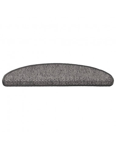 Tappeti Autoadesivi Scale Aspetto Sisal 15 pz 65x21x4 Antracite