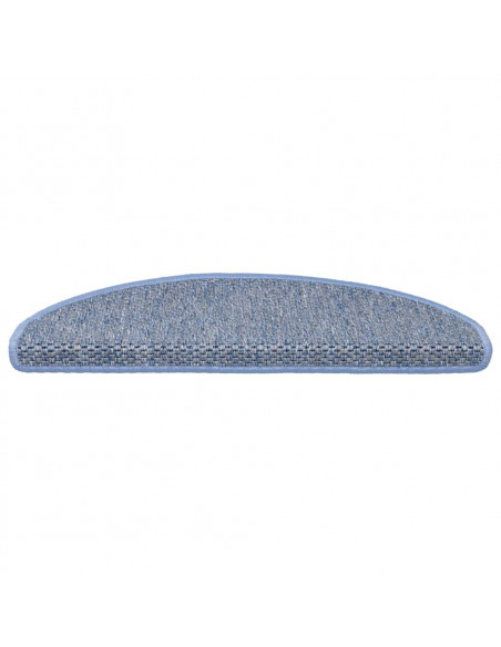 Tappeti Autoadesivi Scale Aspetto Sisal 15 pz 65x21x4 cm Blu