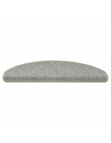 Tappeti Autoadesivi Scale Aspetto Sisal 15 pz 65x21x4 cm Grigi