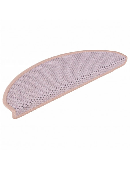Tappeti Autoadesivi Scale Aspetto Sisal 15 pz 65x21x4 cm Rossi