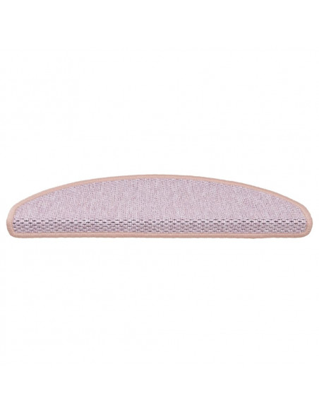 Tappeti Autoadesivi Scale Aspetto Sisal 15 pz 65x21x4 cm Rossi