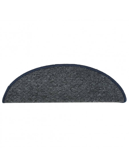 Tappetini per Scale 15 pz Blu Scuro 56x17x3 cm