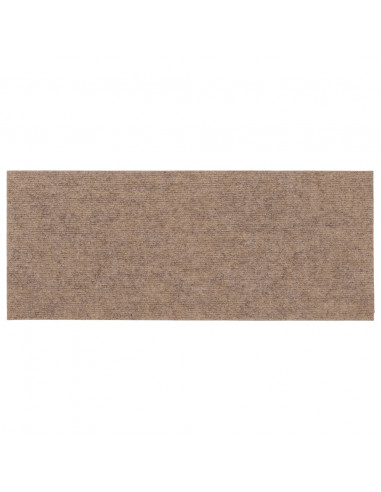 Tappeti Adesivi Rettangolari per Scale 15 pz 60x25 cm Nocciola