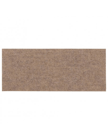 Tappeti Adesivi Rettangolari per Scale 15 pz 60x25 cm Nocciola