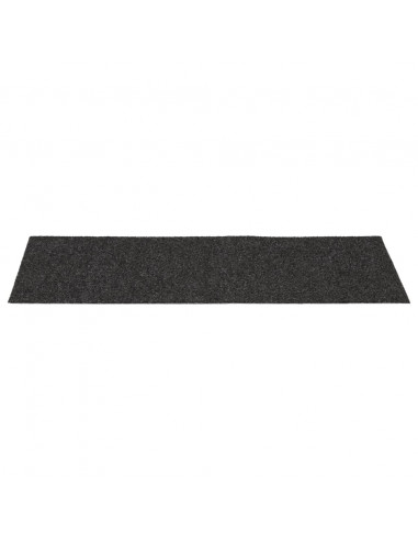 Tappetini per scale autoadesivi 15 pz 60x25 cm antracite rettangolari