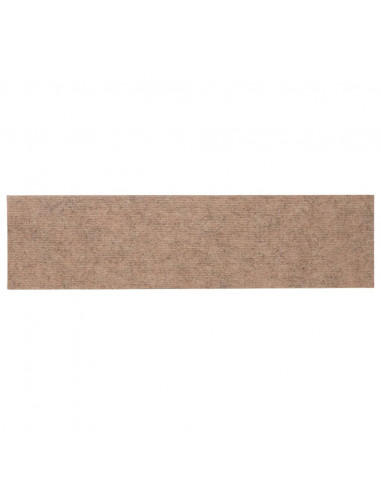 Tappeti Adesivi Rettangolari Scale 15 pz 76x20cm Marrone Chiaro