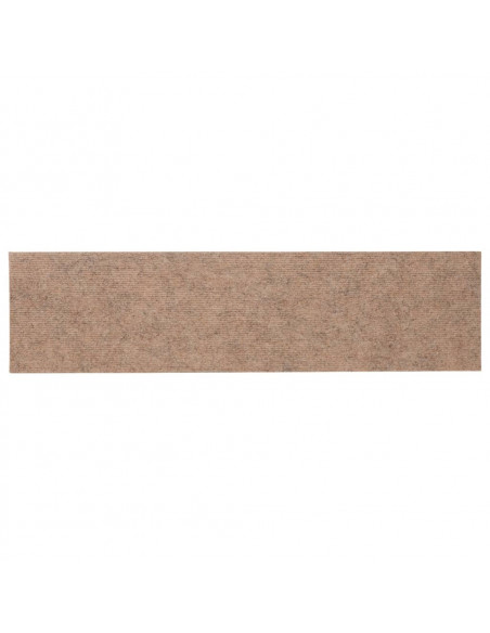 Tappeti Adesivi Rettangolari Scale 15 pz 76x20cm Marrone Chiaro