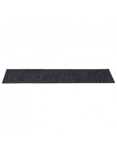 Tappeti Adesivi Rettangolari per Scale 15 pz 76x20 cm Grigio
