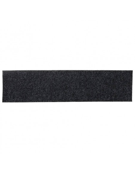 Tappeti Adesivi Rettangolari per Scale 15 pz 76x20 cm Grigio