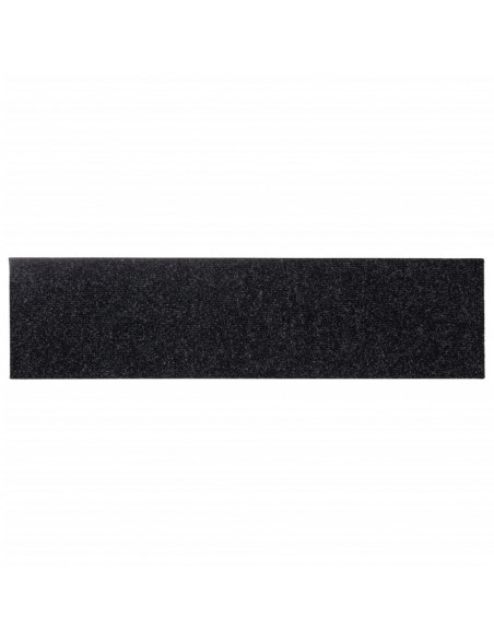 Tappeti Adesivi Rettangolari per Scale 15 pz 76x20 cm Neri