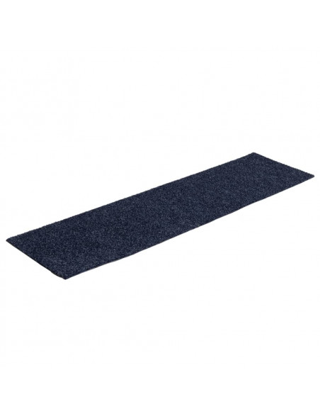 Tappeti Adesivi Rettangolari per Scale 15 pz 76x20cm Blu Grigio