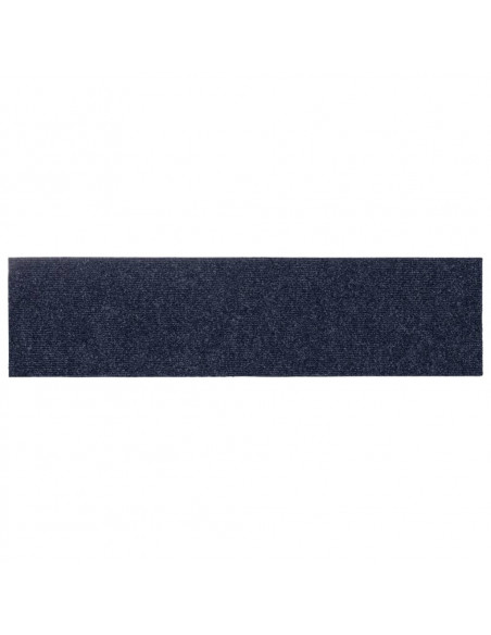 Tappeti Adesivi Rettangolari per Scale 15 pz 76x20cm Blu Grigio