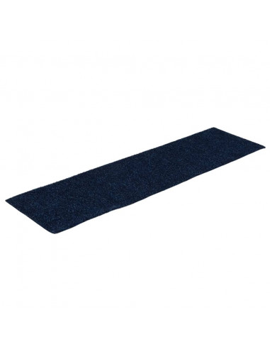 Tappeti Adesivi Rettangolari per Scale 15 pz 76x20 cm Blu