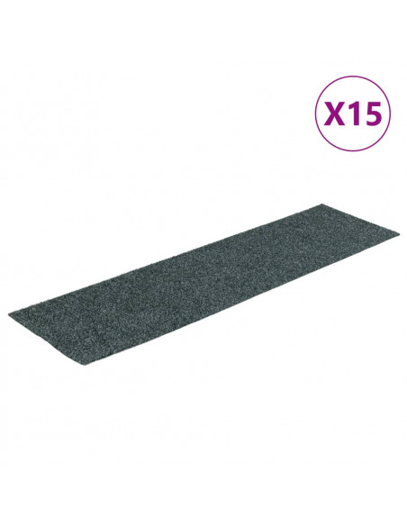 Tappeti Adesivi Rettangolari per Scale 15 pz 76x20 cm Verdi
