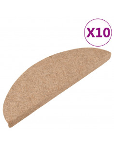 Tappeti Adesivi per Scale 15 pz 56x17x3 cm Beige 2