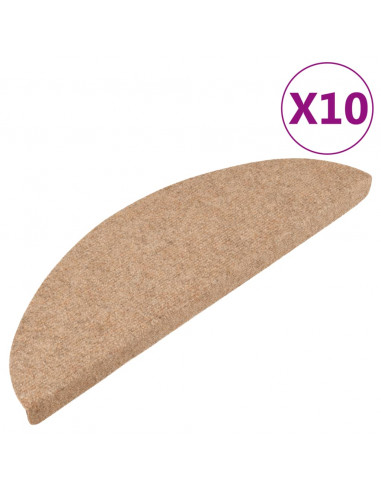 Tappeti Adesivi per Scale 15 pz 56x17x3 cm Beige