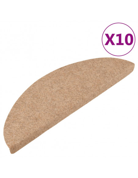 Tappeti Adesivi per Scale 15 pz 56x17x3 cm Beige