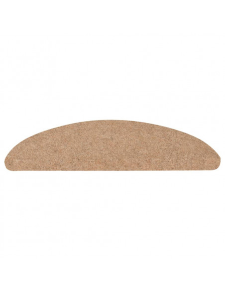 Tappeti Adesivi per Scale 15 pz 56x17x3 cm Beige