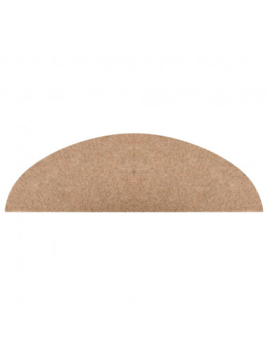 Tappeti Adesivi per Scale 15 pz 56x17x3 cm Beige