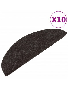 Tappeti Adesivi per Scale 15 pz 56x17x3 cm Nero 2