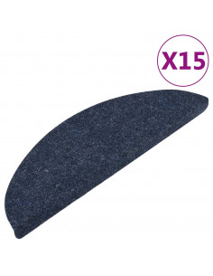 Tappeti Adesivi per Scale 15 pz 56x17x3 cm Blu 2