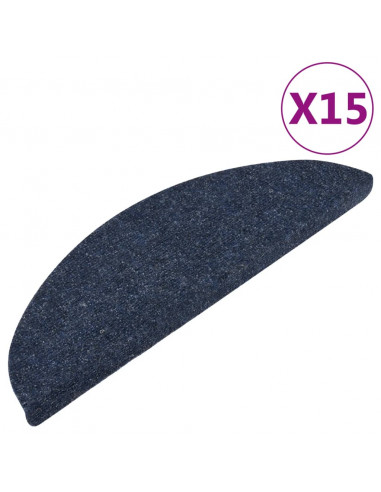 Tappeti Adesivi per Scale 15 pz 56x17x3 cm Blu