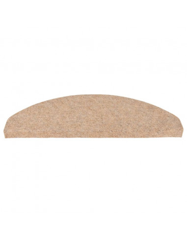 Tappetini Autoadesivi per Scale 15 pz 65x22,5x3,5 cm Beige