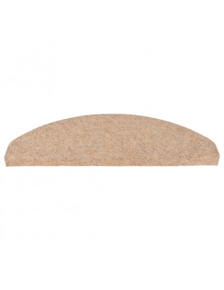 Tappetini Autoadesivi per Scale 15 pz 65x22,5x3,5 cm Beige