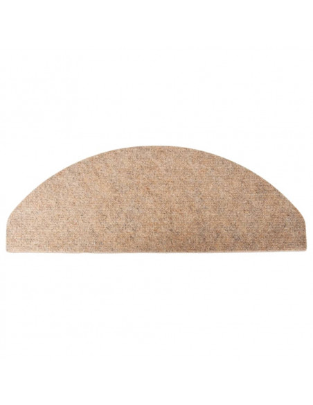Tappetini Autoadesivi per Scale 15 pz 65x22,5x3,5 cm Beige
