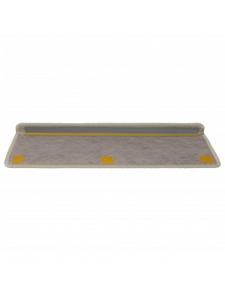 Tappeti Autoadesivi Scale Aspetto Sisal 15 pz 65x21x4 cm Grigi