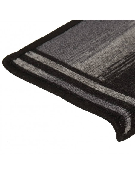 Tappetini Autoadesivi per Scale 15 pz 65x21x4 cm Neri e Grigi