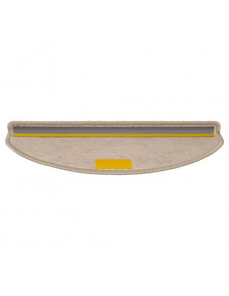 Tappeti Adesivi Scale Aspetto Sisal 15 pz 65x21x4cm Beige Scuro