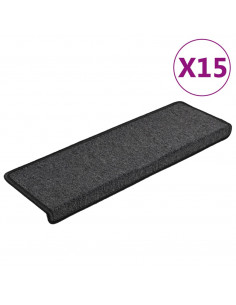 Tappetini per Scale 15 pz 65x21x4 cm Antracite 2