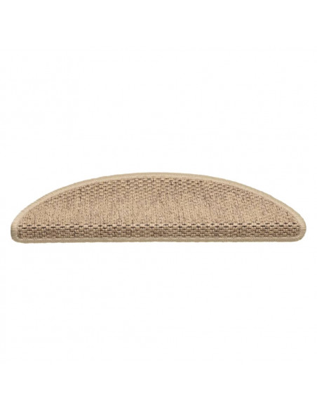 Tappeti Autoadesivi Scale Aspetto Sisal 15 pz 56x17x3 cm Sabbia