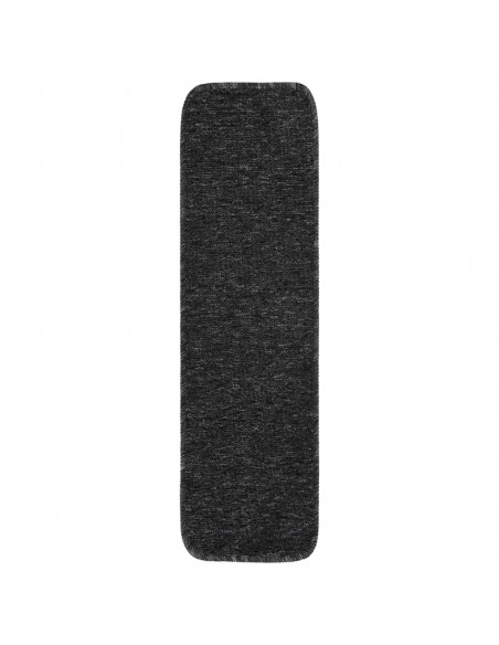 Tappetini per Scale 15 pz 75x20 cm Antracite Antiscivolo