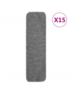Tappetini Scale Antiscivolo 15 pz 75x20 cm Grigi Rettangolari 2