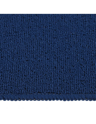 Tappetini per Scale 15 pz 75x20 cm Blu Antiscivolo Rettangolari