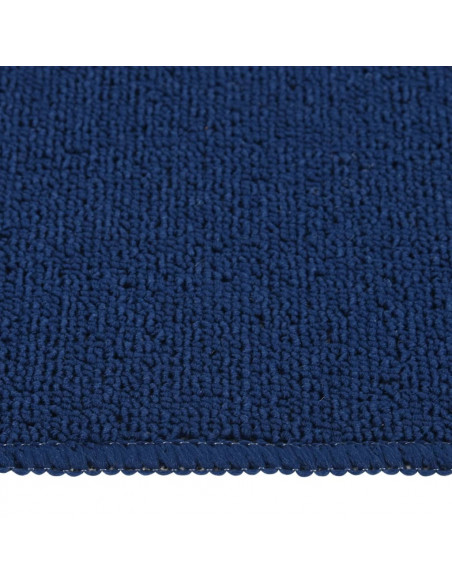 Tappetini per Scale 15 pz 75x20 cm Blu Antiscivolo Rettangolari