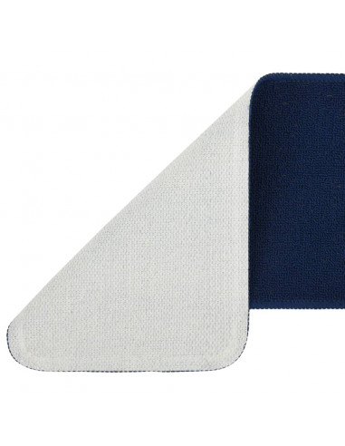Tappetini per Scale 15 pz 75x20 cm Blu Antiscivolo Rettangolari