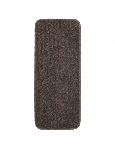 Tappetini Scale 15 pz 60x25 cm Marroni Antiscivolo Rettangolari